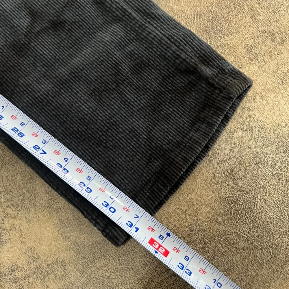 PacSun Carpenter Pants Mens 34x32 Black Corduroy Teal Dye Straight Leg‎ Workwear_8